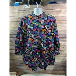 VINTAGE STEVEN ROSS NATURALLY 1990'S MEN'S SHIRT 3XL MULTI COLOR BASEBALL CAP